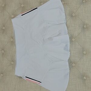 Lucky In Love tennis skirt Flounce Tennis 14" Skort - white sz LARGE